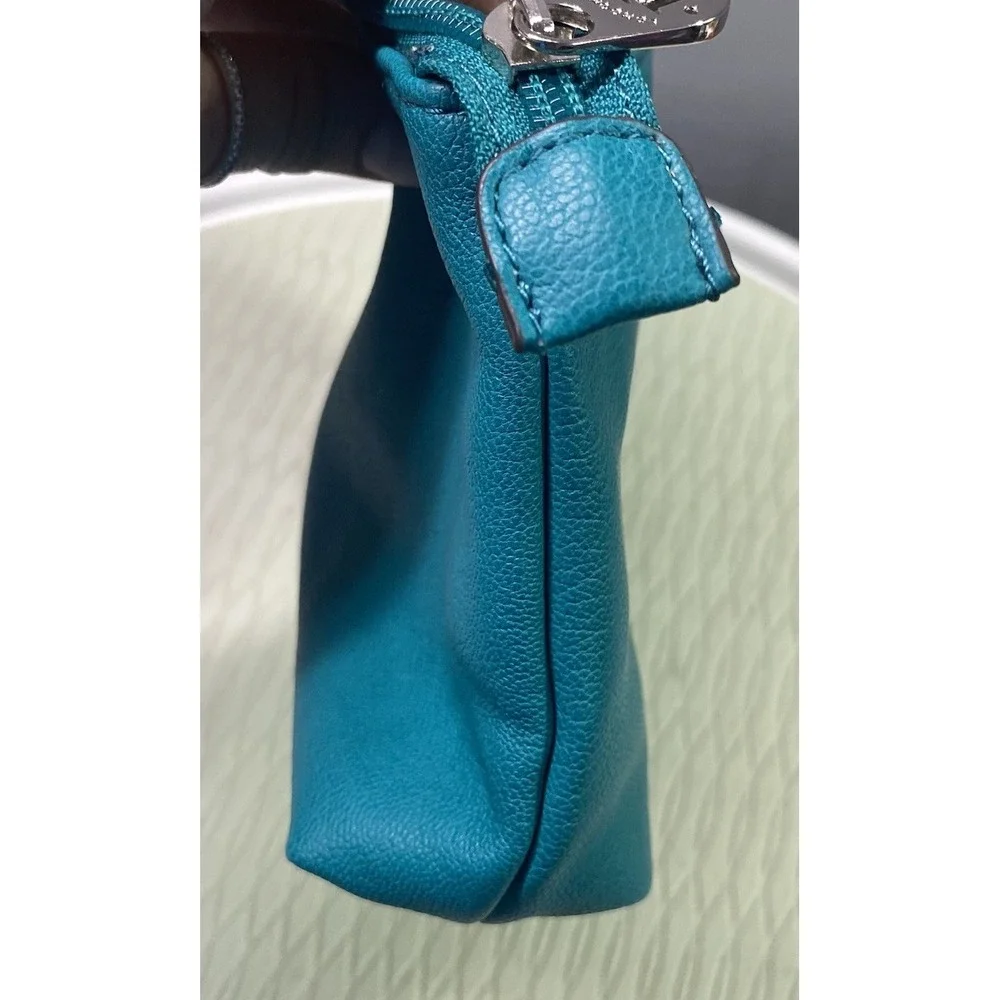London Fog Teal Blue Womens Travel Makeup Bag Clutch Purse‎